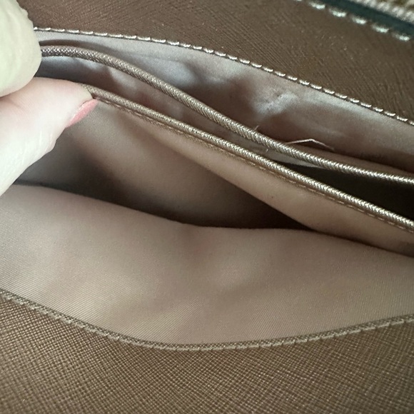 Tory Burch Robinson Small Double-Zip Tote Rose Gold Handbag - Picture 12 of 15